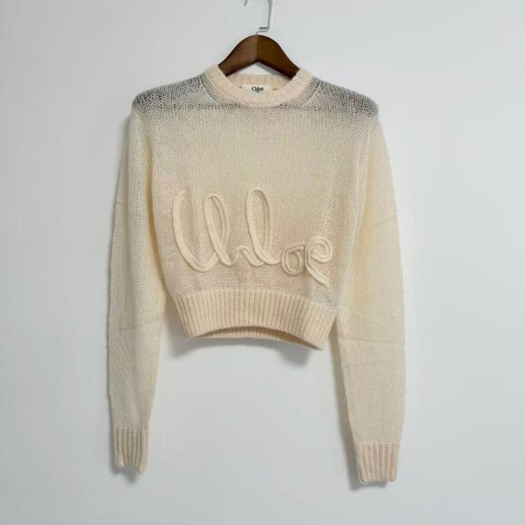 Chloé Logo alpaca and silk sweater - Picture 4 of 13